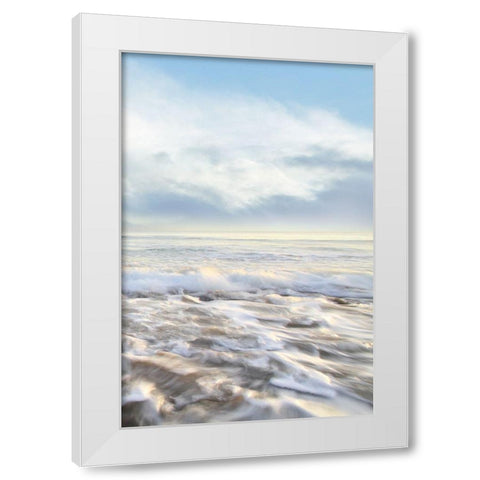 Seafoam III White Modern Wood Framed Art Print by Celebrate Life Gallery