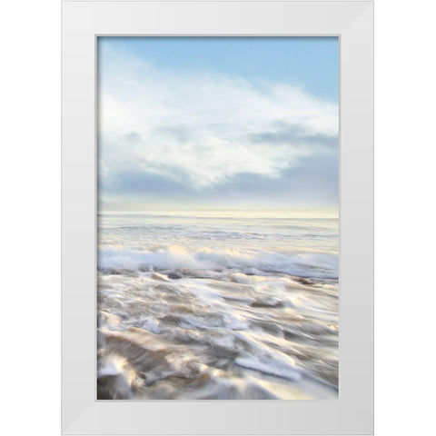 Seafoam III White Modern Wood Framed Art Print by Celebrate Life Gallery