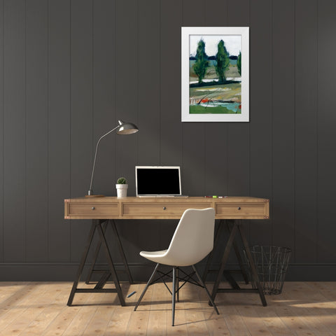 Seasons Of Change II White Modern Wood Framed Art Print by Fitzsimmons, A.