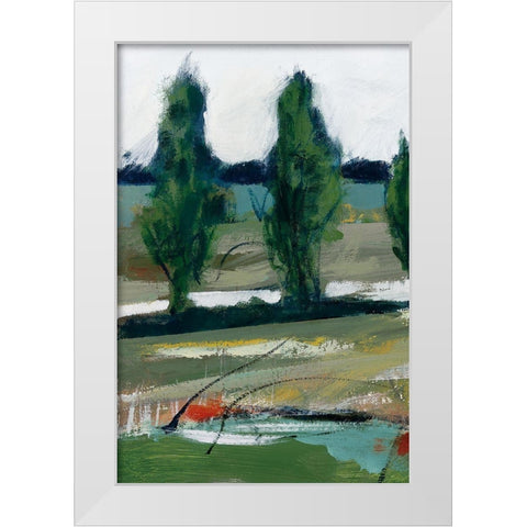 Seasons Of Change II White Modern Wood Framed Art Print by Fitzsimmons, A.