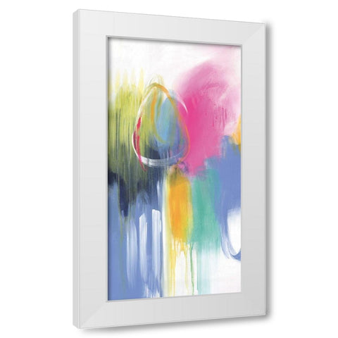 If Only For The Night White Modern Wood Framed Art Print by Hawkins, Julie