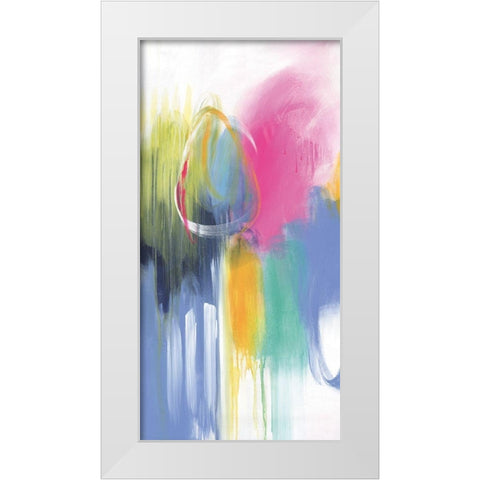 If Only For The Night White Modern Wood Framed Art Print by Hawkins, Julie
