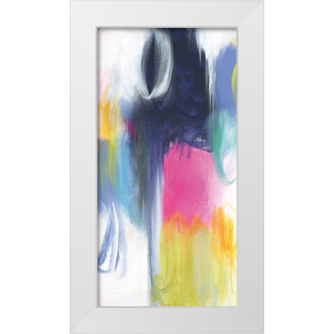 If Only For The Night White Modern Wood Framed Art Print by Hawkins, Julie