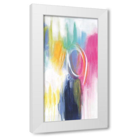 If Only For The Night White Modern Wood Framed Art Print by Hawkins, Julie