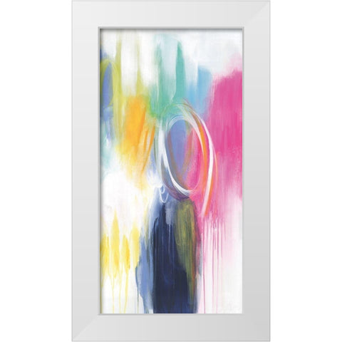 If Only For The Night White Modern Wood Framed Art Print by Hawkins, Julie