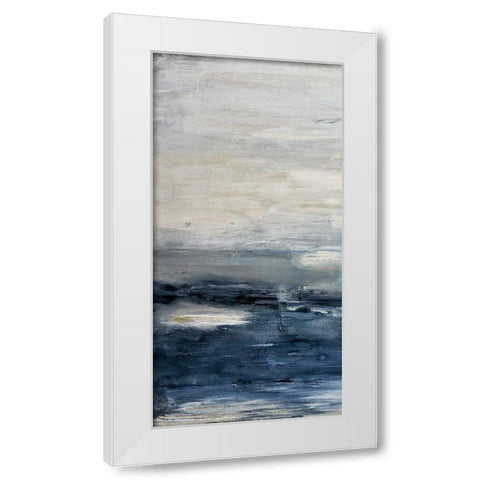 Oceania I White Modern Wood Framed Art Print by Snow, Aerial