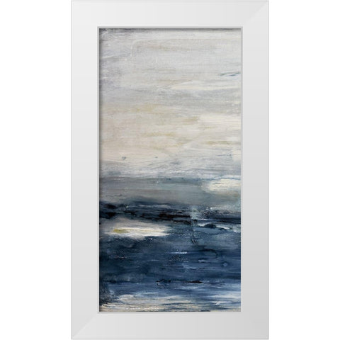 Oceania I White Modern Wood Framed Art Print by Snow, Aerial