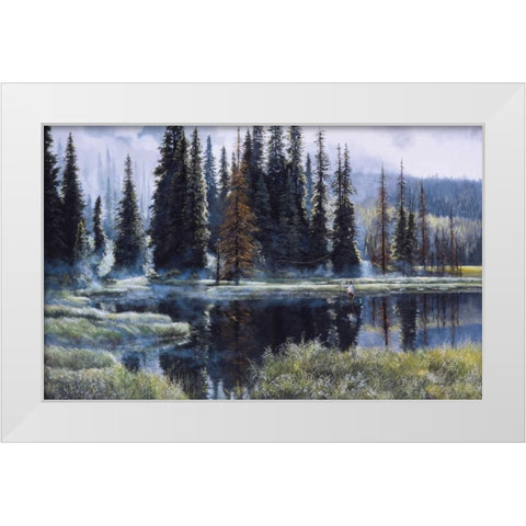 Heaven on Earth White Modern Wood Framed Art Print by Kiss, Andrew