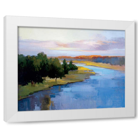 Royal River White Modern Wood Framed Art Print by McMurry, Vicki