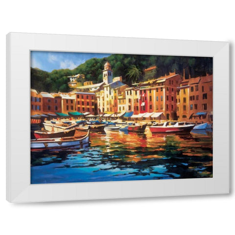 Portofino Colors White Modern Wood Framed Art Print by OToole, Michael