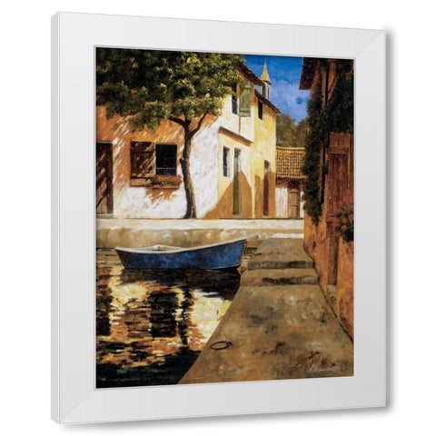 A Touch of Blue White Modern Wood Framed Art Print by Archambault, Gilles