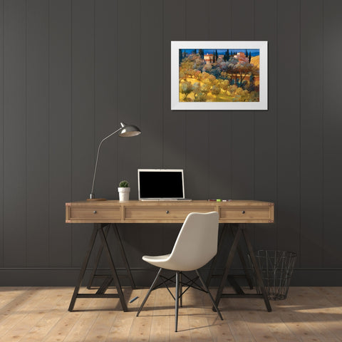 Florentine Landscape White Modern Wood Framed Art Print by Craig, Philip