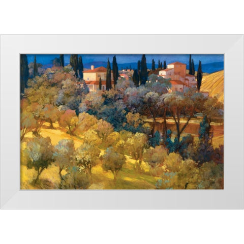 Florentine Landscape White Modern Wood Framed Art Print by Craig, Philip