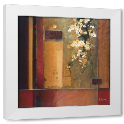 Summer Bloom White Modern Wood Framed Art Print by Li-Leger, Don