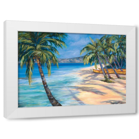 Sugar Beach White Modern Wood Framed Art Print by Ridenour, Dana