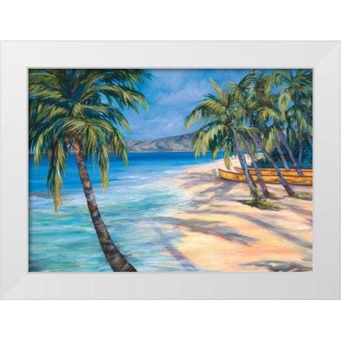 Sugar Beach White Modern Wood Framed Art Print by Ridenour, Dana