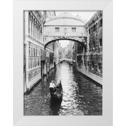 Venice Canal White Modern Wood Framed Art Print by Schick, Cyndi