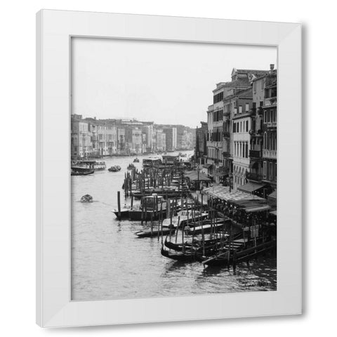 Array of Boats Venice White Modern Wood Framed Art Print by Schick, Cyndi