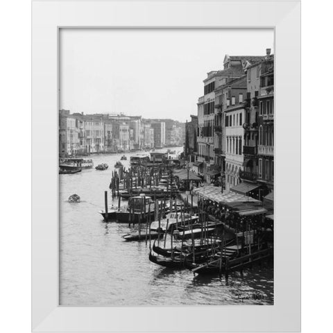 Array of Boats Venice White Modern Wood Framed Art Print by Schick, Cyndi