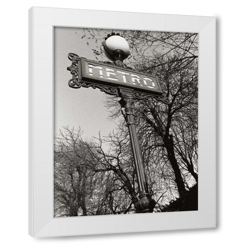 Metro White Modern Wood Framed Art Print by Davidson, Clay