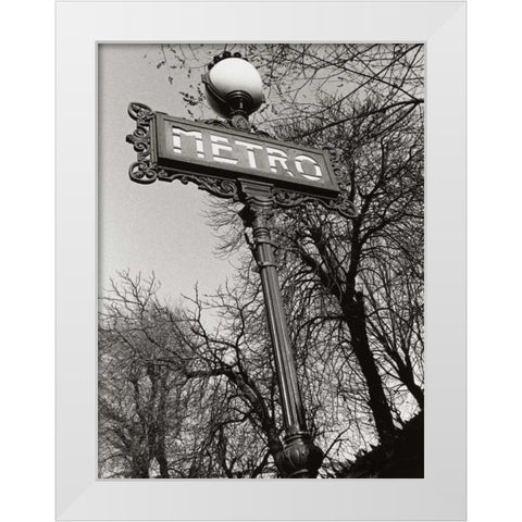 Metro White Modern Wood Framed Art Print by Davidson, Clay