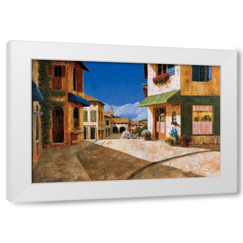On My Way to the Market White Modern Wood Framed Art Print by Archambault, Gilles