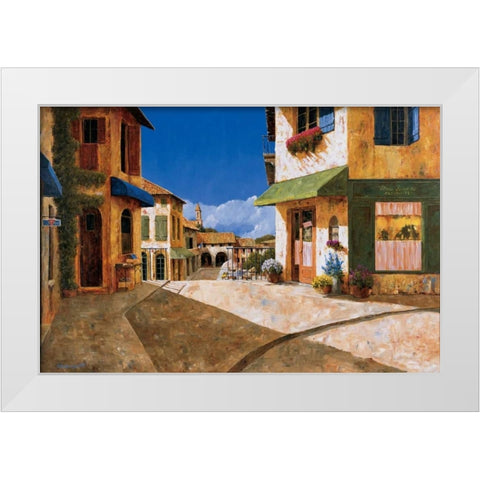 On My Way to the Market White Modern Wood Framed Art Print by Archambault, Gilles