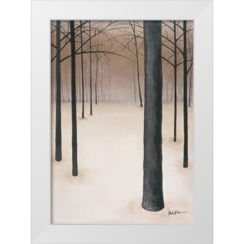 Stoic White Modern Wood Framed Art Print by St. Germain, Patrick