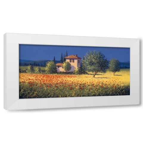 Summer Field I White Modern Wood Framed Art Print by Short, David