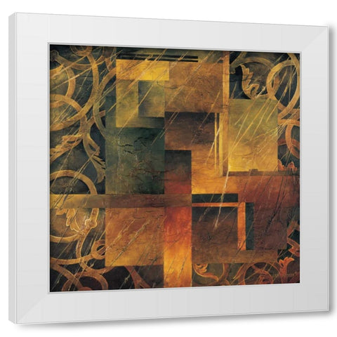 Visual Patterns II White Modern Wood Framed Art Print by Thompson, Linda
