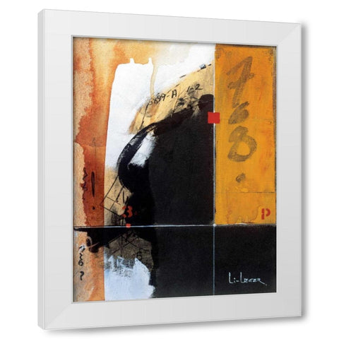 Intention White Modern Wood Framed Art Print by Li-Leger, Don