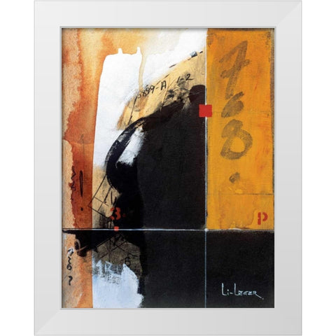 Intention White Modern Wood Framed Art Print by Li-Leger, Don