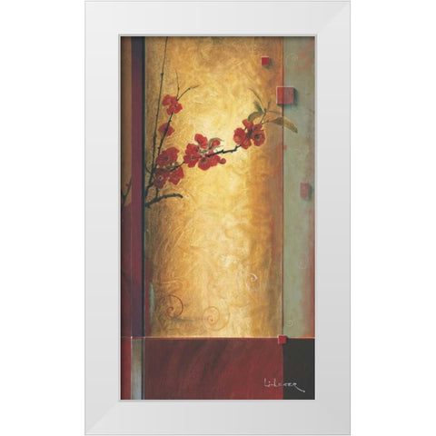 Blossom Tapestry II White Modern Wood Framed Art Print by Li-Leger, Don