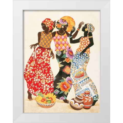 Jubilation White Modern Wood Framed Art Print by Mallett, Keith