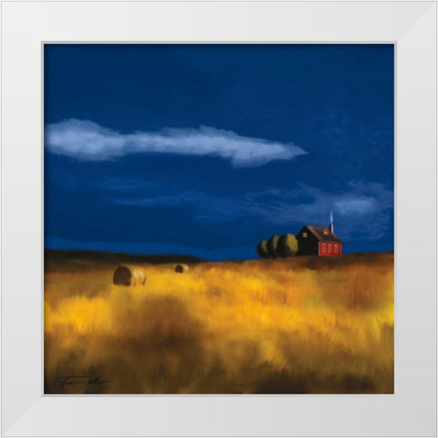 My House White Modern Wood Framed Art Print by Venter, Tandi