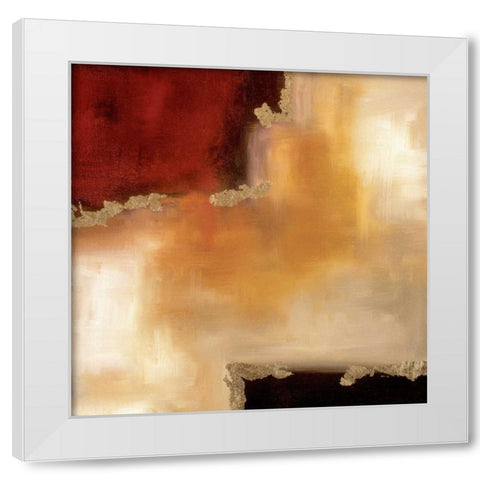 Crimson Accent II White Modern Wood Framed Art Print by Maitland, Laurie
