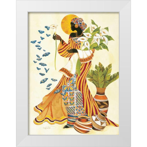 Souls Awakening White Modern Wood Framed Art Print by Mallett, Keith