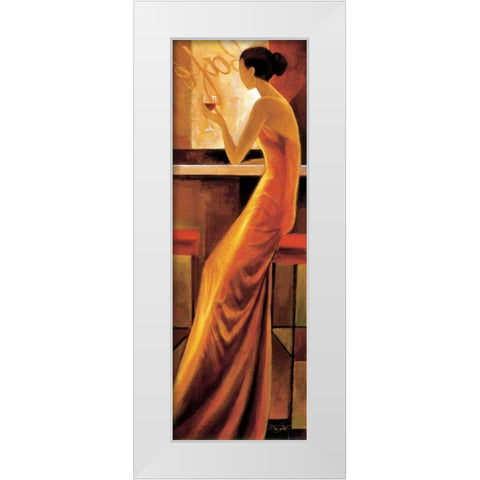 Enigmatique White Modern Wood Framed Art Print by Mallett, Keith
