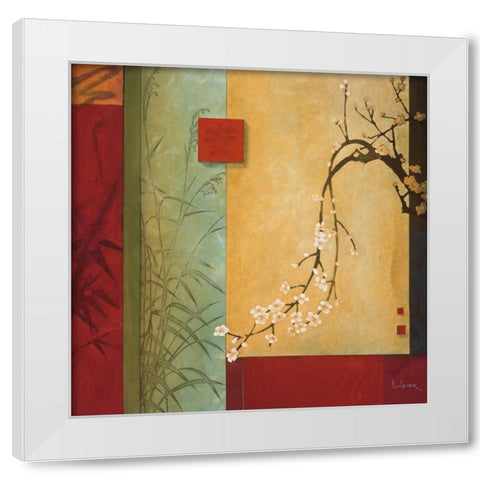 Spring Chorus White Modern Wood Framed Art Print by Li-Leger, Don