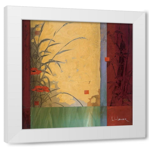 Dancing in the Wind White Modern Wood Framed Art Print by Li-Leger, Don