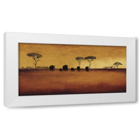 Serengeti II White Modern Wood Framed Art Print by Venter, Tandi
