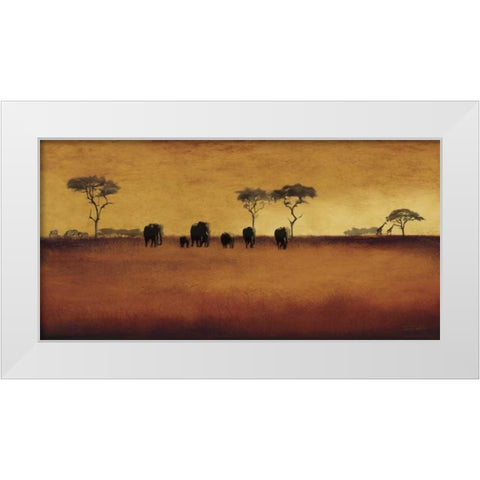 Serengeti II White Modern Wood Framed Art Print by Venter, Tandi