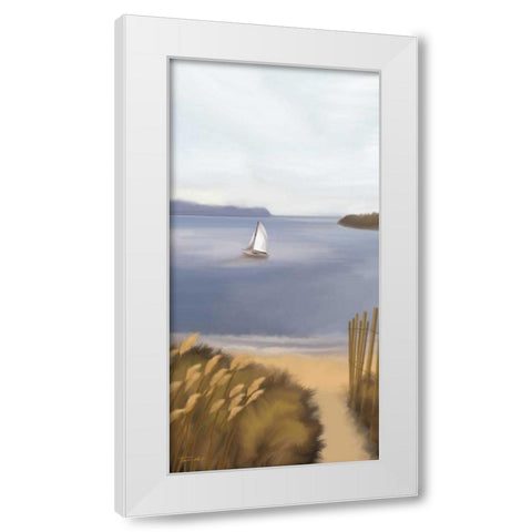 Indian Summer White Modern Wood Framed Art Print by Venter, Tandi