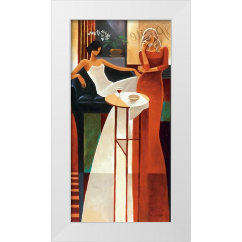 Les Anges White Modern Wood Framed Art Print by Mallett, Keith