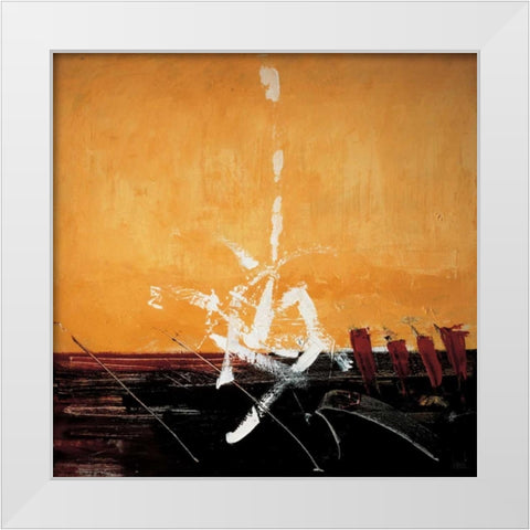 Morning Hopes White Modern Wood Framed Art Print by Amat, Antoni