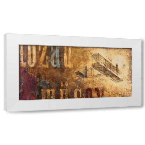 Destinos White Modern Wood Framed Art Print by Aliaga, Carme
