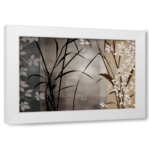 Silver Whispers II White Modern Wood Framed Art Print by Aparicio, Edward