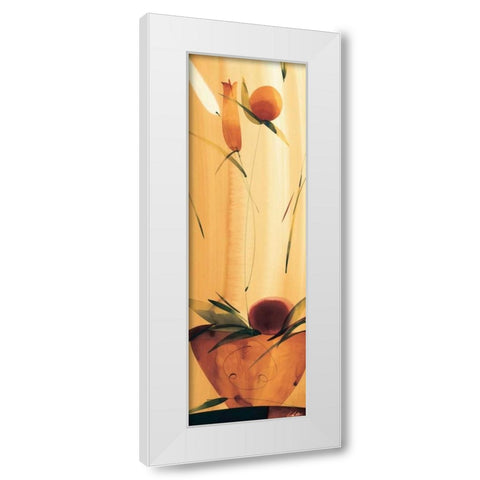 Slender Florals I White Modern Wood Framed Art Print by Abellan, Lola