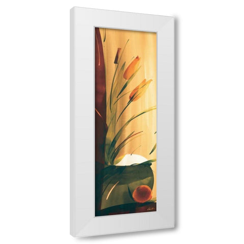 Slender Florals II White Modern Wood Framed Art Print by Abellan, Lola