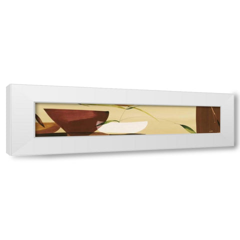 Sencillez Oriental II White Modern Wood Framed Art Print by Abellan, Lola